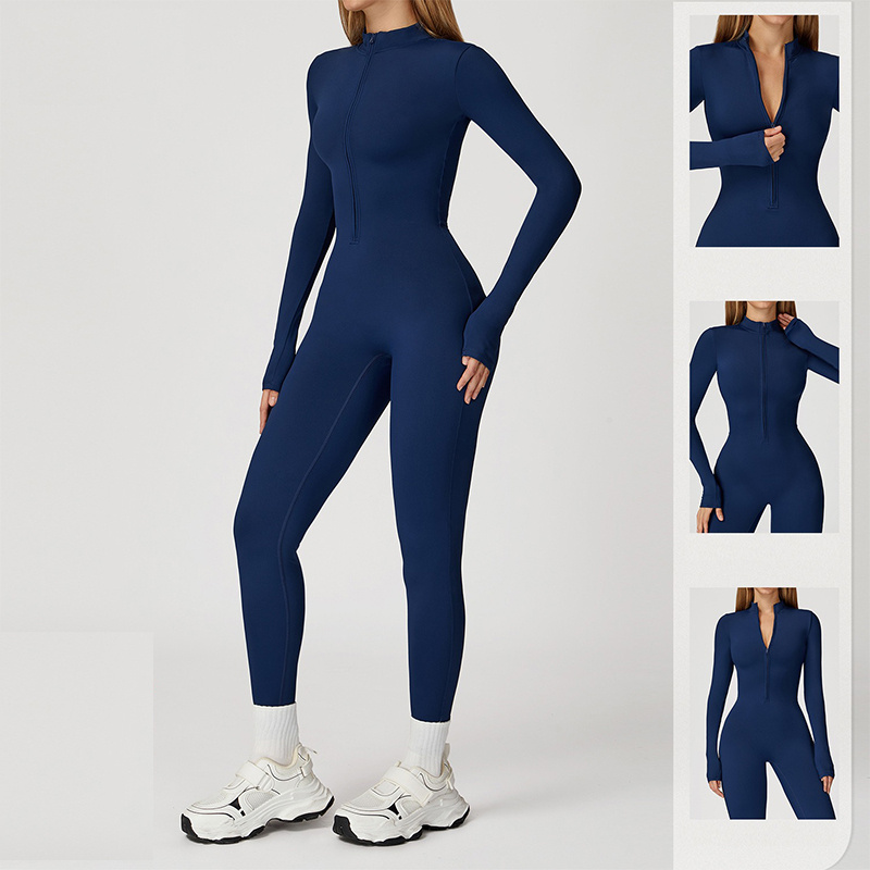Aiithuug Workout Jumpsuit Zip  - Compression Long Pant reseña y precio