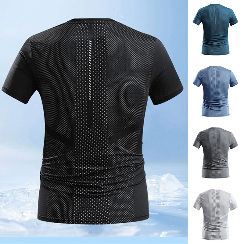Men Summer Sports T-shirt Quic - T Shirt Tight Fit reseña y precio