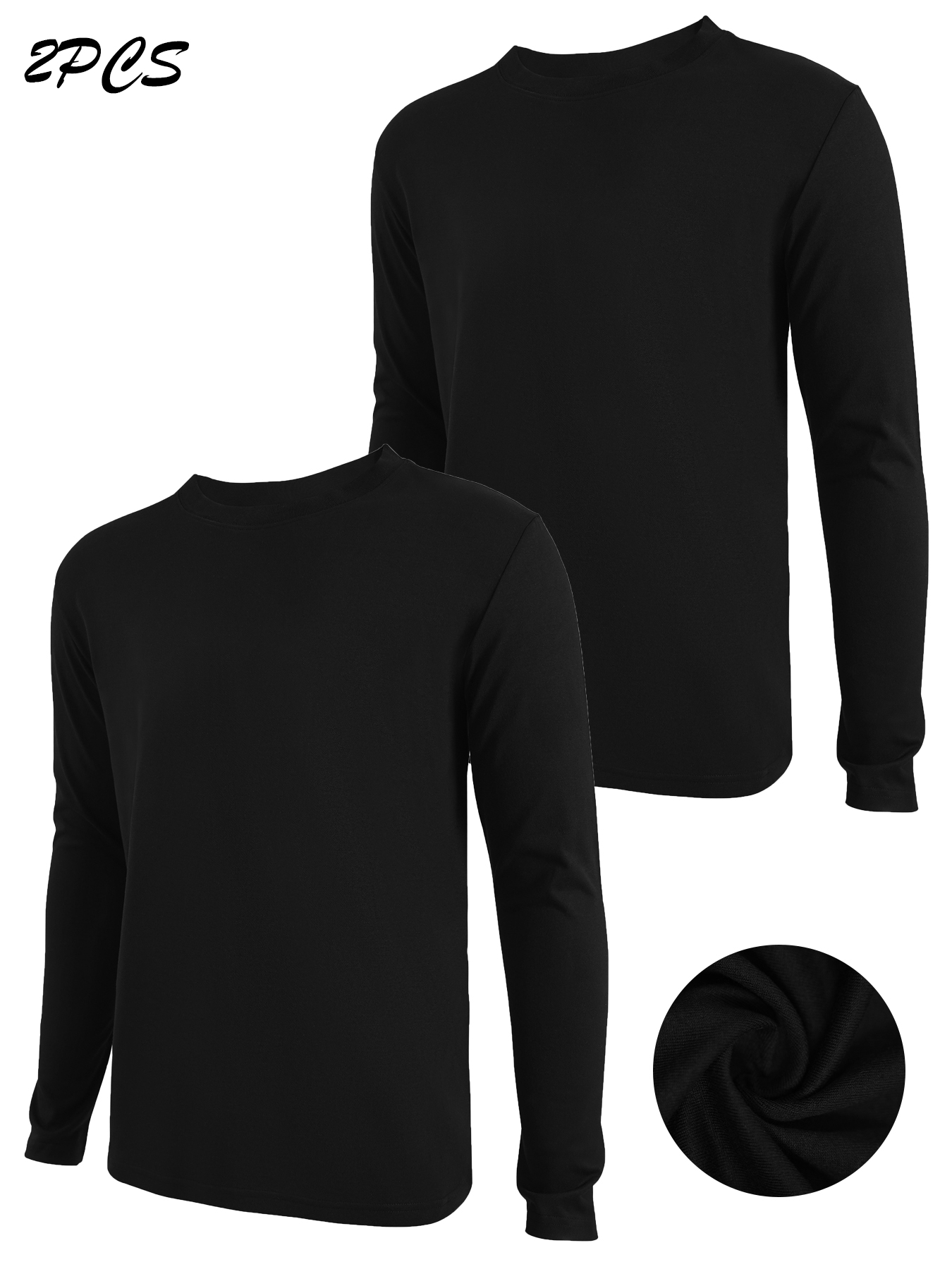 2-Pack Men's Thermal Long Slee - Undershirt Crew Neck reseña y precio