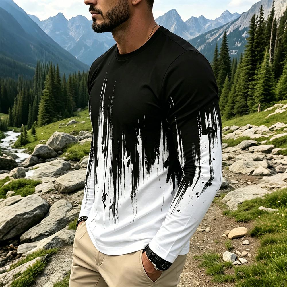 Men's Gradient Ink Splash Long - Base Layer Top reseña y precio
