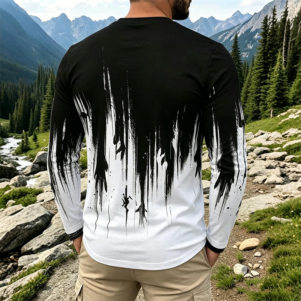 Men's Gradient Ink Splash Long - Base Layer Top reseña y precio