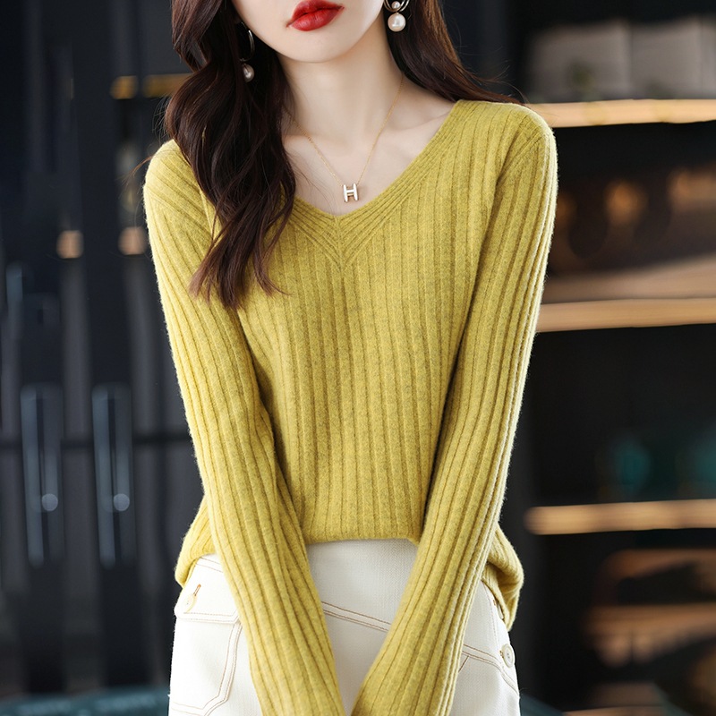 New Solid Color V Neck Knitted - Thermal Long John reseña y precio