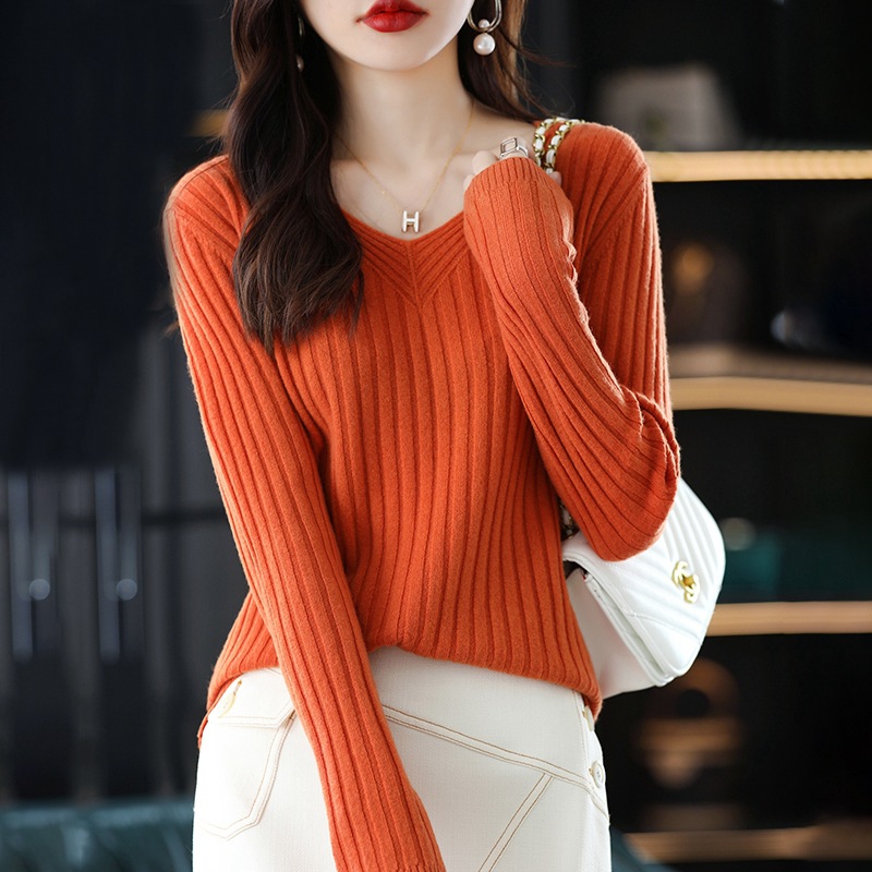 New Solid Color V Neck Knitted - Thermal Long John reseña y precio