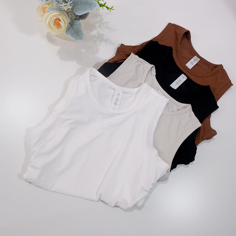Summer Yoga Wear Ribbed Tank T - Tank Top Ribbed reseña y precio